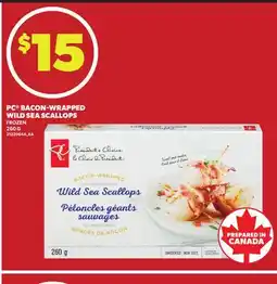 Loblaws PC BACON-WRAPPED WILD SEA SCALLOPS offer