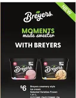 Loblaws BREYERS CREAMERY STYLE ICE CREAM offer