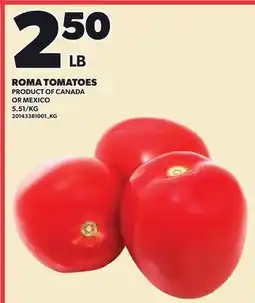 Loblaws ROMA TOMATOES offer