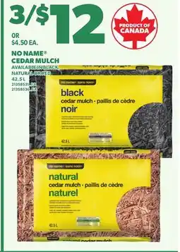Loblaws NO NAME CEDAR MULCH offer