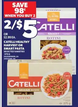 Loblaws CATELLI HEALTHY HARVEST OR SMART PASTA offer