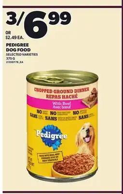 Loblaws PEDIGREE DOG FOOD offer