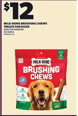 Loblaws MILK-BONE BRUSHING CHEWS TREATS FOR DOGS, 557/688 G offer
