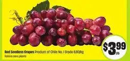 FreshCo Red Seedless Grapes Product of Chile No. 1 Grade 8.80/kg offer