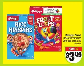 FreshCo Kellogg's Cereal Selected Varieties offer