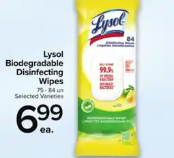 Metro LYSOL BIODEGRADABLE DISINFECTING WIPES offer