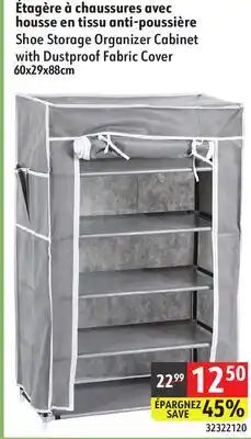 Sushi Shop Shoe Storage Organizer Cabinet with Dustproof Fabric Cover offer