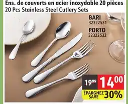 Sushi Shop 20 Pcs Stainless Steel Cutlery Sets offer