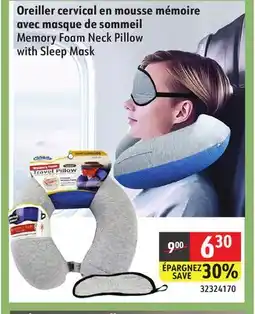Sushi Shop Memory Foam Neck Pillow with Sleep Mask offer