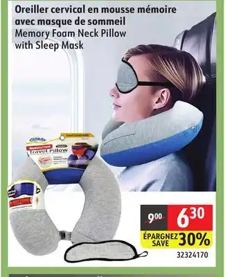 Sushi Shop Memory Foam Neck Pillow with Sleep Mask offer
