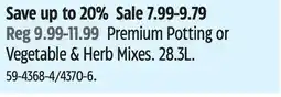 Canadian Tire PRO-MIX Premium Potting or Vegetable & Herb Mixes offer