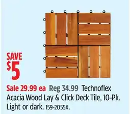 Canadian Tire Technoflex Acacia Wood Lay & Click Deck Tile, 10-Pk offer
