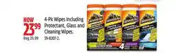 Canadian Tire 4-Pk Wipes Including Protectant, Glass and Cleaning Wipes offer
