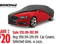 Canadian Tire Simoniz Car Covers offer