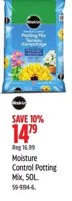 Canadian Tire Miracle-Gro Moisture Control Potting Mix offer
