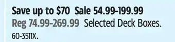 Canadian Tire Selected Deck Boxes offer