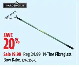 Canadian Tire 14-Tine Fibreglass Bow Rake offer