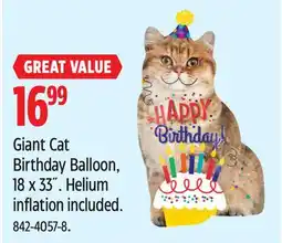 Canadian Tire Giant Cat Birthday Balloon offer