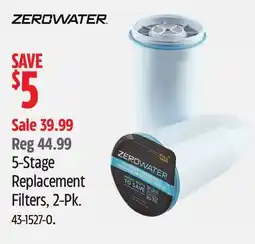 Canadian Tire Zerowater 5-Stage Replacement Filters, 2-Pk offer
