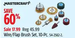 Canadian Tire MASTERCRAFT Wire/Flap Brush Set, 10-Pc offer