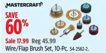 Canadian Tire MASTERCRAFT Wire/Flap Brush Set, 10-Pc offer