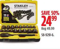 Canadian Tire Stanley Black Chrome Socket Set offer