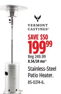 Canadian Tire VERMONT CASTINGS Stainless-Steel Patio Heater offer