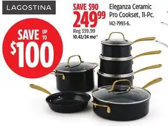 Canadian Tire LAGOSTINA Eleganza Ceramic Pro Cookset offer