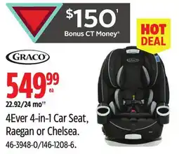Canadian Tire Graco Ever 4-in-1 Car Seat, Raegan or Chelsea offer
