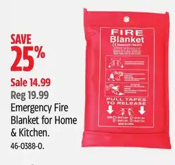 Canadian Tire Tempest Emergency Fire Blanket for Home & Kitchen offer