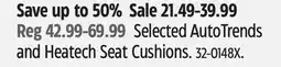 Canadian Tire Selected AutoTrends and Heatech Seat Cushions offer