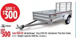 Canadian Tire Stirling Galvalume Plus Box Trailer, 4 x 7' offer