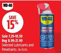 Canadian Tire WD-40 Selected Lubricants and Penetrants offer