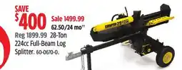 Canadian Tire Champion 28-Ton 224cc Full-Beam Log Splitter offer