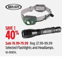 Canadian Tire Police Security Selected Flashlights and Headlamps offer