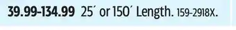 Canadian Tire 25´ or 150´ Length offer