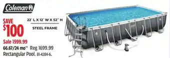 Canadian Tire Coleman Rectangular Pool offer