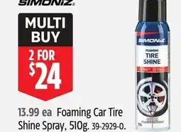 Canadian Tire Simoniz Foaming Car Tire Shine Spray, 510g offer