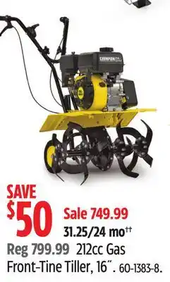 Canadian Tire Champion Power Equipment 212cc Gas Front-Tine Tiller, 16 offer