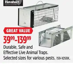 Canadian Tire Havahart Durable, Safe and Effective Live Animal Traps offer