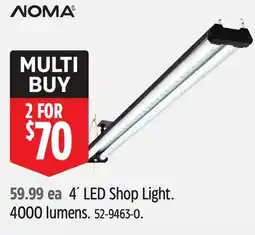 Canadian Tire NOMA 4´ LED Shop Light. 4000 lumens offer