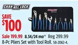 Canadian Tire 8-Pc Pliers Set with Tool Roll offer