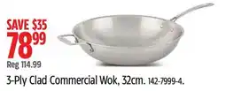 Canadian Tire Lagostina 3-Ply Clad Commercial Wok, 32cm offer