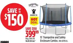 Canadian Tire 15´ Trampoline and Safety Enclosure Combo offer