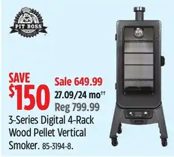 Canadian Tire 3-Series Digital 4-Rack Wood Pellet Vertical Smoker offer