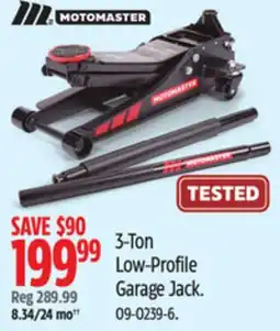 Canadian Tire 3-Ton Low-Profile Garage Jack offer