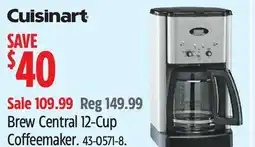 Canadian Tire Cuisinart Brew Central 12-Cup Coffeemaker offer