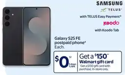Walmart Galaxy S25 FE postpaid phone† offer