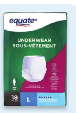 Walmart Equate incontinence underwear offer