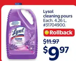 Walmart Lysol cleaning pours offer